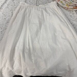 Universal Thread White Smocked Bubble Midi Skirt